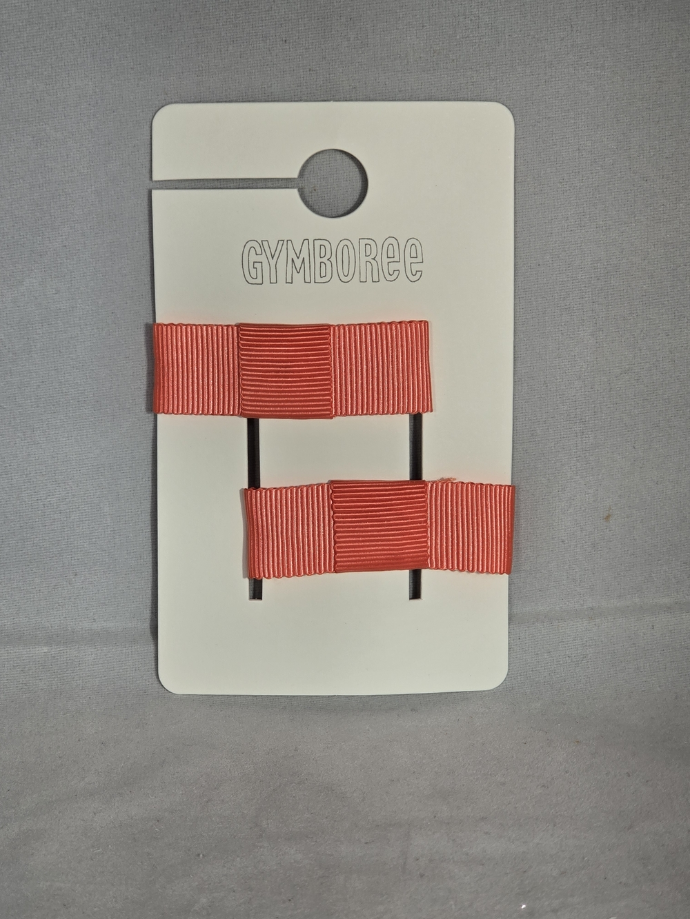 Gymboree Black and Red Striped Metal Snap Hair Clips - 3 Pack